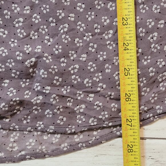 Anthropologie Cloth & Stone Women Plus 3X Liana Tank Top Blouse Gray Floral Mock - Picture 10 of 10